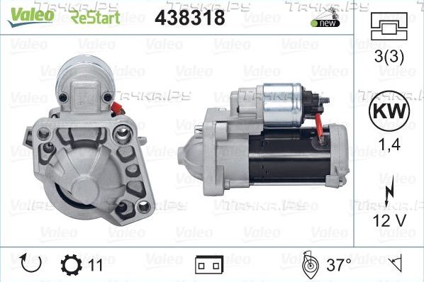 Стартер Valeo VALEO ORIGINS NEW STOP&START для Volvo V90 Cross Country I 2016-2020. Артикул 438318