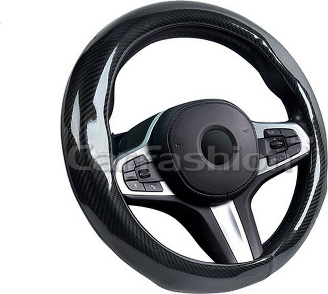 Оплётка на руль CarFashion Winner (размер M, экокожа, цвет ЧЕРНЫЙ). Артикул 31644