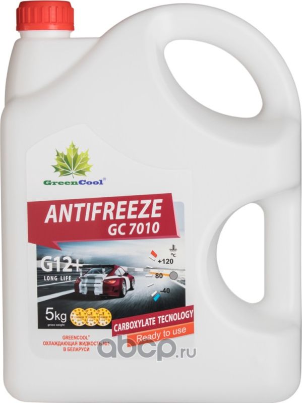 Антифриз GreenCool GC7010 G12+, 5 кг (красн.) BASF Carboxylate Long Life Greencool. Артикул 792255