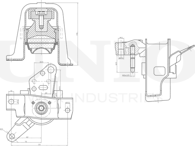 Опора двигателя (Unio). Артикул RMP-15160