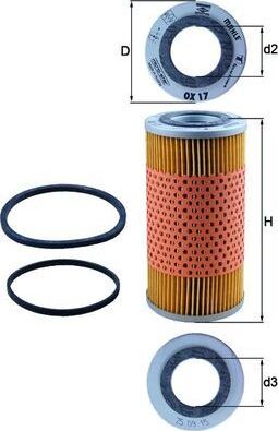 Масляный фильтр Mahle для Triumph TR4 I 1961-1965. Артикул OX 17D