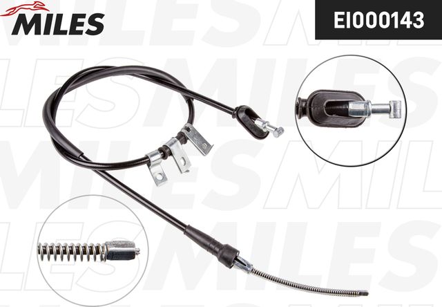 Трос ручника (тросик ручного тормоза) Miles. Артикул EI000143
