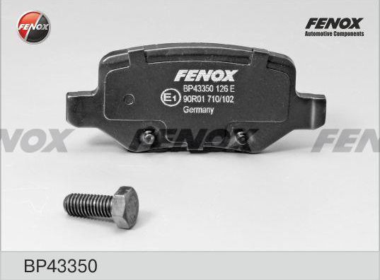Тормозные колодки Fenox. Артикул BP43350