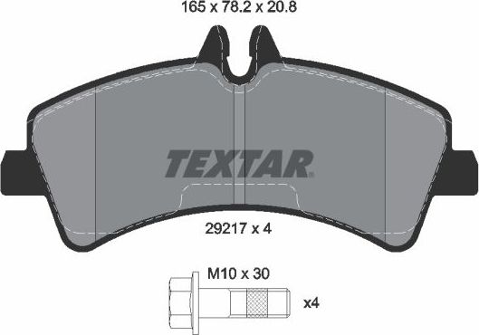 Тормозные колодки Textar Q+. Артикул 2921702