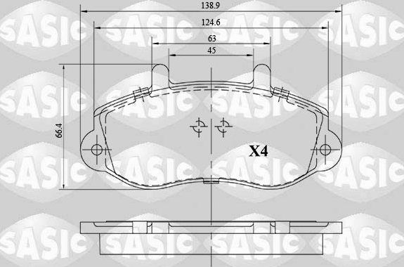 Тормозные колодки Sasic. Артикул 6214033