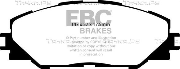 Тормозные колодки EBC Brakes. Артикул DP61792