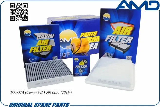 Комплект фильтров (масл.04152YZZA1 + возд.1780128030 + салон.уголь.87139YZZ16) (AMD). Артикул AMDSETF157C