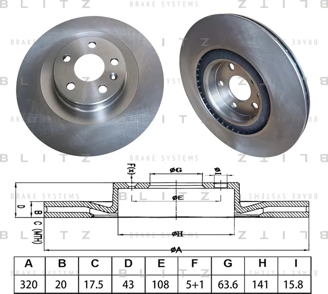 Диск тормозной задний (Blitz). Артикул BS0701