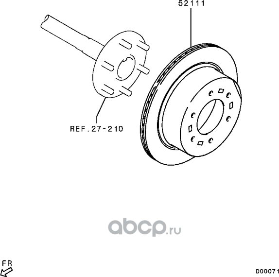 Тормозной диск Mitsubishi. Артикул 4615A097