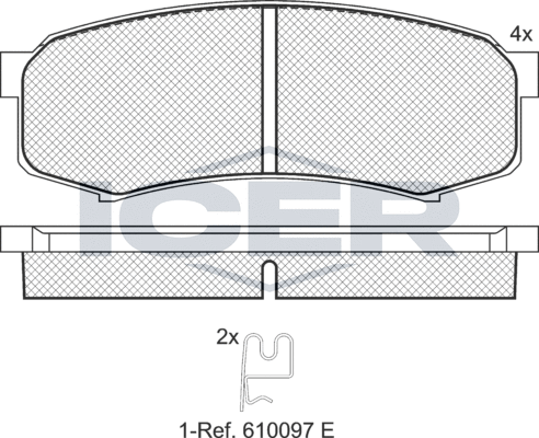 Тормозные колодки Icer. Артикул 141027