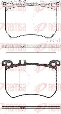 Тормозные колодки Remsa передние для Mercedes-Benz SL-Класс VI (R231) 2012-2026. Артикул 1533.00