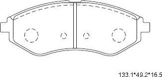 Тормозные колодки Asimco. Артикул KD9723