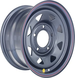 Колёсный диск OFF-ROAD Wheels усиленный стальной черный 5x139,7 7xR15 d98.5 ET+25 для Chevrolet Niva 2002-2026 (треугольник). Артикул 1570-539985BL+25A17X