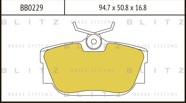 Колодки тормозные VW TRANSPORTER 92- задн. (Blitz). Артикул BB0229