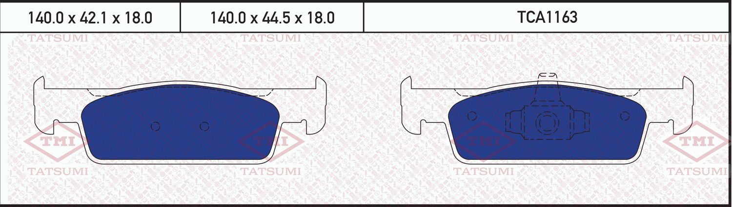 Колодки тормозные RENAULT LOGAN 12- перед. (Tatsumi). Артикул TCA1163