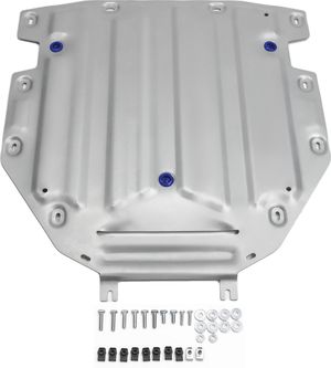 Защита алюминиевая Rival для КПП Audi Q8 2018-2025. Артикул 333.0330.1