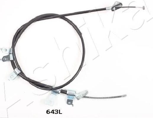 Трос ручника (тросик ручного тормоза) ASHIKA задний левый для Daihatsu Terios II 2005-2026. Артикул 131-06-643L