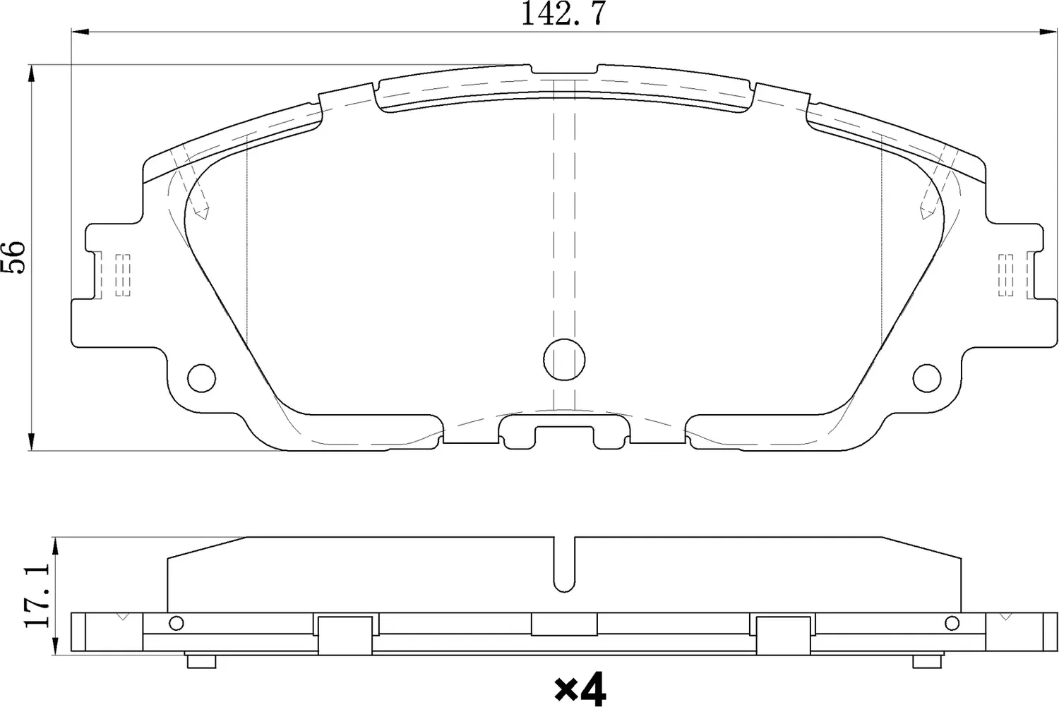 Премиум колодки тормозные для TOYOTA Camry (ASV71/ASV70) 16- / RAV 4 (MXAA52R) 1 (UBS). Артикул BP1110025