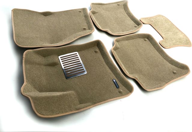 Коврики текстильные Euromat 3D Lux для салона Volkswagen Touareg II 2010-2018 БЕЖЕВЫЕ. Артикул EM3D-004101T