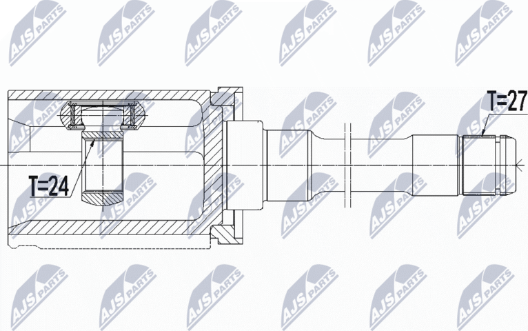 Шрус внутренний (граната) NTY. Артикул NPW-BM-080