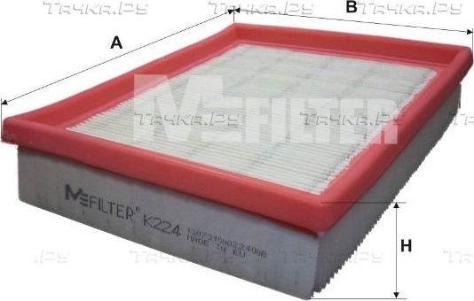 Воздушный фильтр MFilter для Citroen Xsara 1997-2005. Артикул K 224