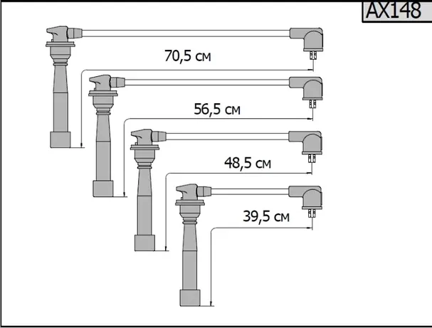 Провода высоковольтные Elantra/i30/Cee'd/Sportage (Cargen) Cargen. Артикул AX148