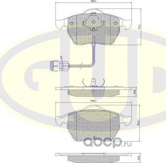 Тормозные колодки G.U.D.. Артикул GBP039002