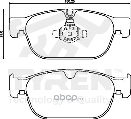 Дисковые тормозные колодки (Tyren). Артикул TYR1220201