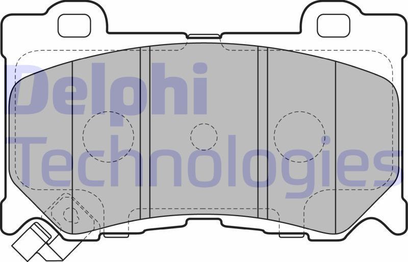 Тормозные колодки Delphi (Low-Metallic) передние для Infiniti QX70 2013-2017. Артикул LP2156