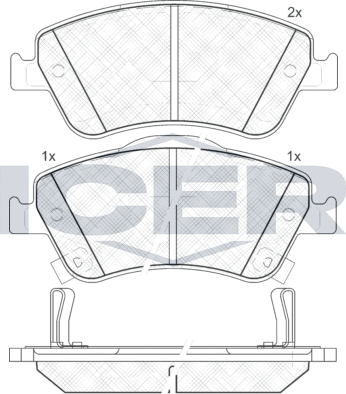 Тормозные колодки Icer. Артикул 181869