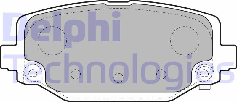 Тормозные колодки Delphi (Low-Metallic). Артикул LP3551