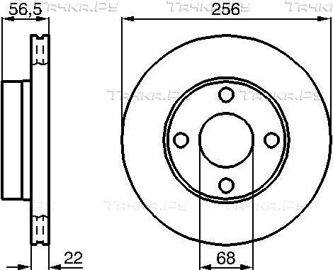 Тормозной диск Bosch передний для Audi 80 V (B4) 1991-1992. Артикул 0 986 478 550