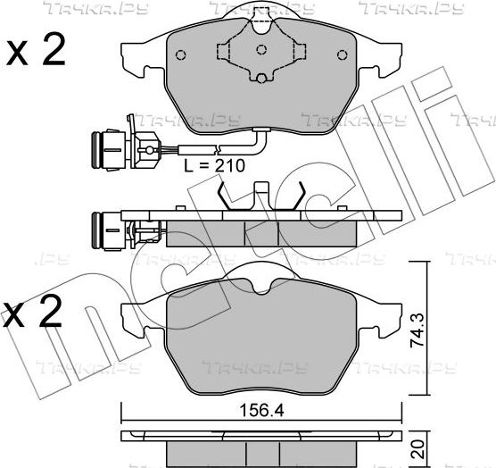 Тормозные колодки Metelli передние для Audi A6 I (C4) 1994-1997. Артикул 22-0181-0