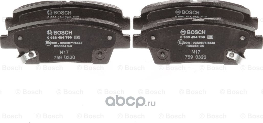 Колодки торм диск к-т задн  Hyundai Genesis3.0GDI01.2014- Genesis3.0GDI4WD01.2014- Genesis3.8GDI4WD0 (Bosch). Артикул 986494766
