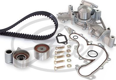 Помпа (водяной насос) с комплектом ремня ГРМ Gates PowerGrip® для Toyota Sequoia I 2000-2007. Артикул KP1T298