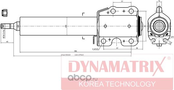 Амортизатор подвески газонаполненный (Dynamatrix-Korea). Артикул DSA335809