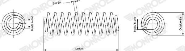 Пружина подвески Monroe. Артикул SE3345