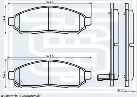 Колодки тормозные перед (Starke). Артикул 179786