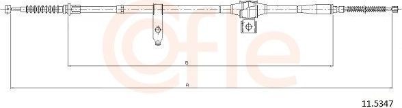Трос ручника (тросик ручного тормоза) Cofle. Артикул 11.5347