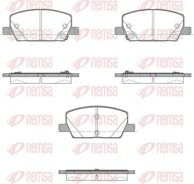 Тормозные колодки Remsa передние для Opel Mokka I 2012-2026. Артикул 1670.02