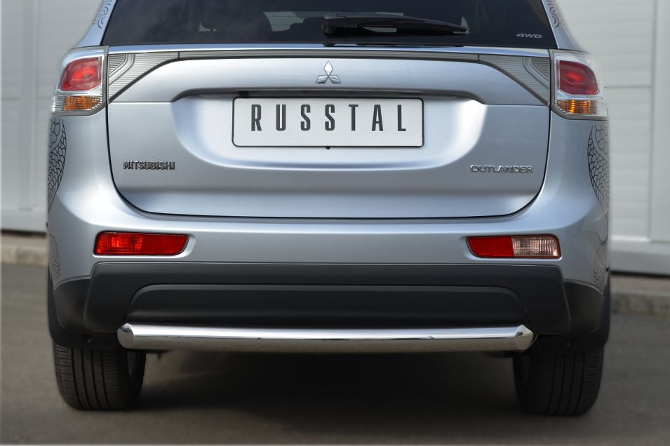 Защита RusStal заднего бампера d76 (дуга) для Mitsubishi Outlander III 2012-2014. Артикул MRZ-001058