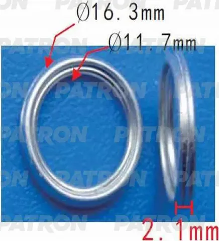 Шайба уплотнительная Lexus,Toyota применяемость: уплотнительная шайба сливной пробки (Patron). Артикул P370553