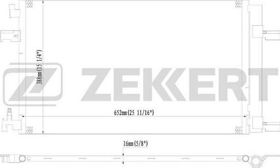 Радиатор кондиционера (конденсатор) Zekkert для Vauxhall Zafira C 2013-2018. Артикул MK-3066
