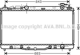 Радиатор охлаждения двигателя AVA для Toyota Camry 40 (V40, XV40) 2006-2011. Артикул TO2464