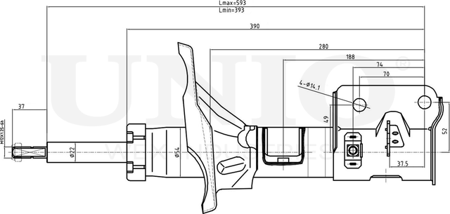 Амортизатор подвески (Unio). Артикул SAB-10040