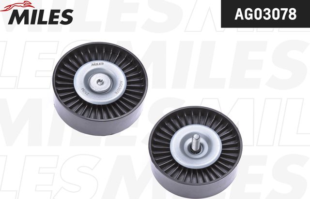 Направляющий (ведущий) ролик приводного поликлинового ремня Miles. Артикул AG03078