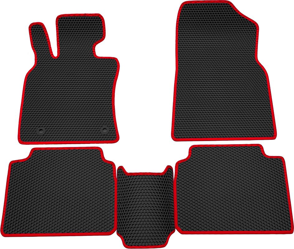 Коврики Rezkon EVA Соты для салона Toyota Camry 70 (V70, XV70) 2018-2026 Красный кант. Артикул 9134010304