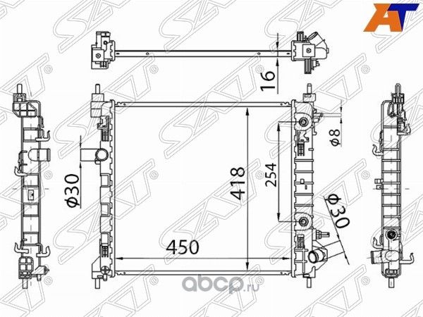 Радиатор CHEVROLET SPARK 10-RAVON R2 16- (SAT). Артикул CH00021AT