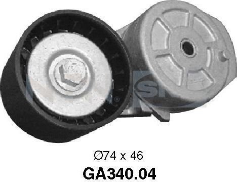 Натяжной ролик (натяжитель) приводного поликлинового ремня NTN / SNR. Артикул GA340.04