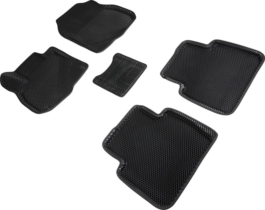 Коврики Seintex 3D EVA ромб для салона Honda CR-V V 2016-2026 ЧЕРНЫЕ. Артикул 95295